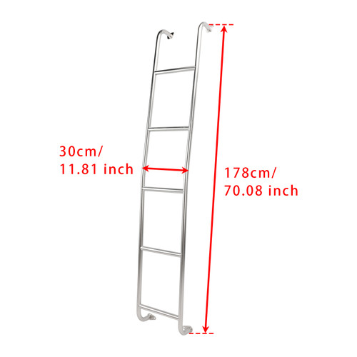 2014-2025 Ford Transit High Roof Vans Stainless Steel 5-Step Van Ladder A093TL Generic