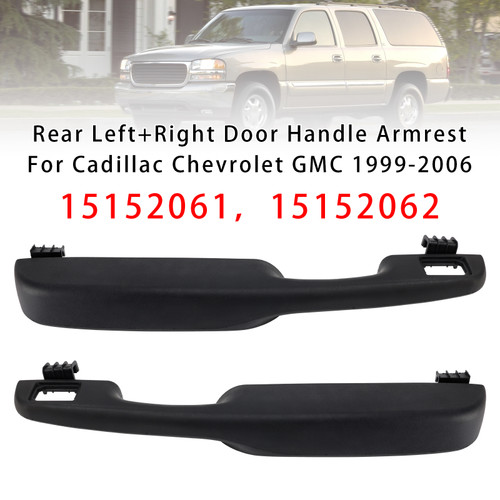 1999-2006 Cadillac Chevrolet GMC Rear Left+Right Door Handle Armrest 15152061 15152062 Generic