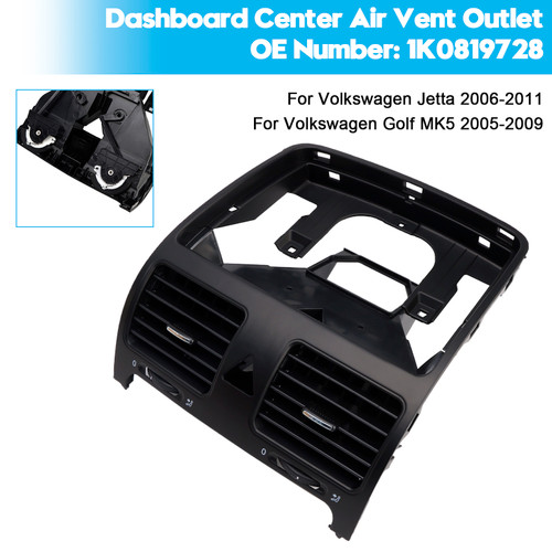 2006-2011 Volkswagen Jetta Dashboard Center Air Vent Outlet 1K0819728 Generic