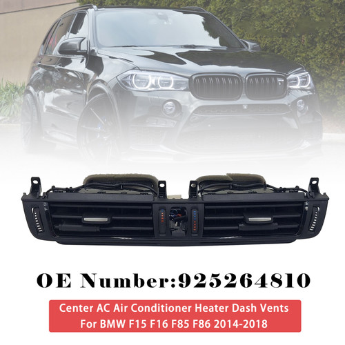 2014-2018 BMW X5 X6 F15 F16 Center AC Air Conditioner Heater Dash Vents 925264810 Generic