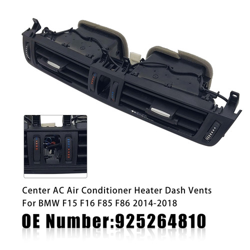 2014-2018 BMW X5 X6 F15 F16 Center AC Air Conditioner Heater Dash Vents 925264810 Generic