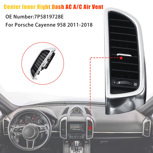 2011-2018 Porsche Cayenne 958 Center Inner Right Dash AC A/C Air Vent 7P5819728E Generic