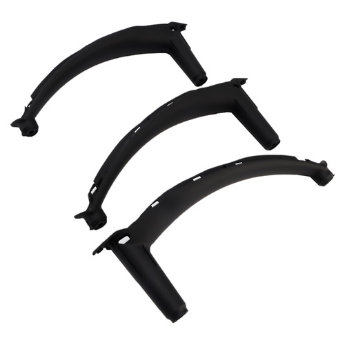 2007-2013 BMW E70 X5 SAV 3pcs Black Inner Door Panel Handle Pull Trim Cover 51416969401+51416969402*2 Generic