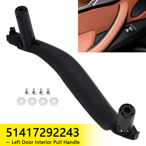 2014-2018 BMW X5 F15 Left Door Interior Pull Handle Inside Trim Black 51417292243 Generic