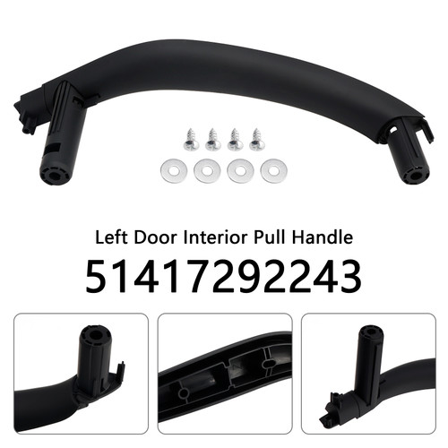2015-2019 BMW X6 F16 Left Door Interior Pull Handle Inside Trim Black 51417292243 Generic
