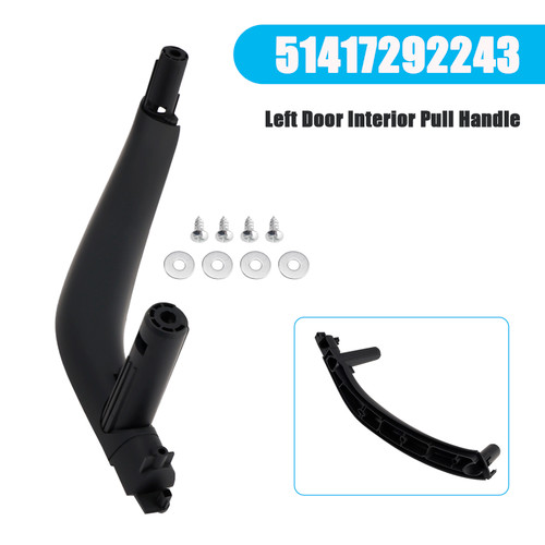 2015-2019 BMW X6 F16 Left Door Interior Pull Handle Inside Trim Black 51417292243 Generic