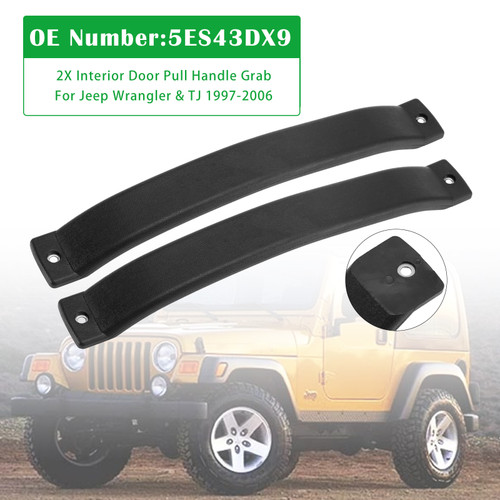 1997-2006 Jeep TJ Wrangler 2x Interior Door Pull Handle Grab 5ES43DX9 Generic