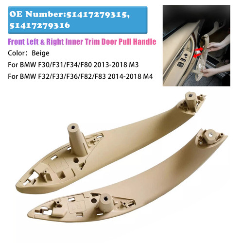 2015-2018 BMW M3 M4 Left & Right Inner Trim Door Pull Handle 51417279315 51417279316 Generic