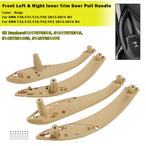 2013-2015 BMW ActiveHybrid 3 Base 4PCS Beige Inner Trim Door Pull Handle Generic