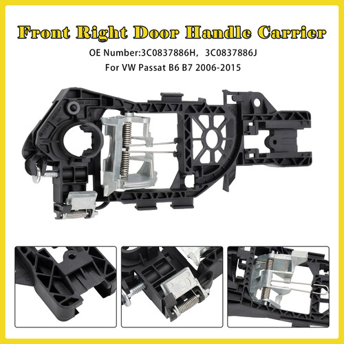 2006-2015 VW Passat B6 B7 Door Handle Carrier Front Right 3C0837886H 3C0837886J Generic