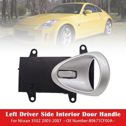 2005-2007 Nissan 350Z Interior Door Handle Left Driver Side 80671-CF00A Generic