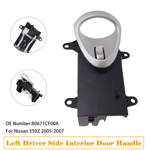 2005-2007 Nissan 350Z Interior Door Handle Left Driver Side 80671-CF00A Generic