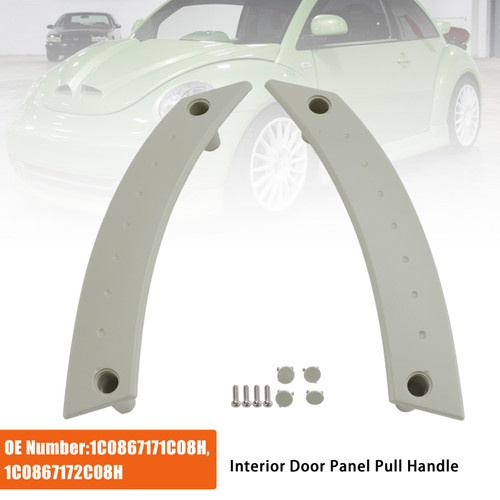 1998-2010 Volkswagen Beetle 1.8L 1.9L 2.0L 2.5L Pair Interior Door Panel Pull Handle Repair Kit Tan 1C0867171 Generic