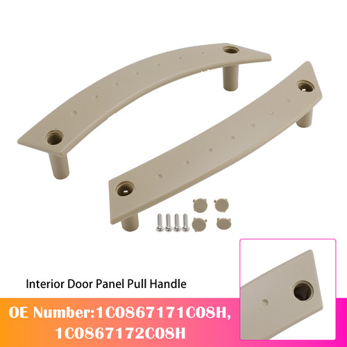Pair Interior Door Panel Pull Handle Repair Kit Tan For VW Beetle 2000-2010