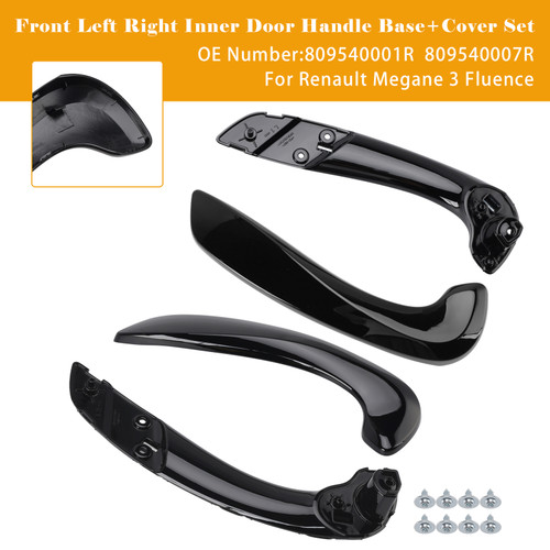 2009-2015 Renault Fluence Front Left+Right Side Inner Door Handle Base+Cover Set Generic