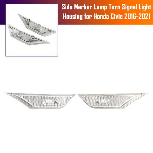 2016-2021 Honda Civic Side Marker Lamp Turn Signal Light Housing Generic