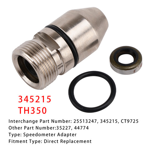 GM Turbo 350 Speedometer Adapter Speedo Gear Sleeve Housing w/ Extra Seals 345215 TH350 Generic