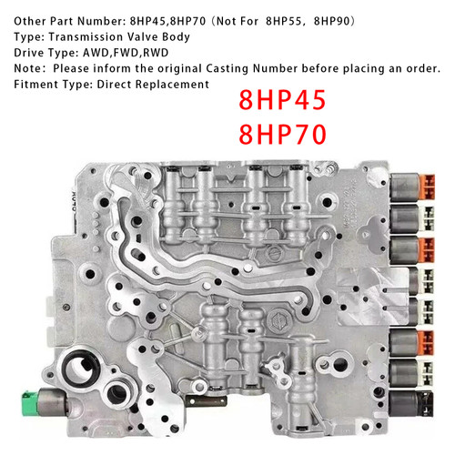 BMW X1 X3 X5 X6 Z4 Transmission Valve Body 8HP45 8HP70 Generic