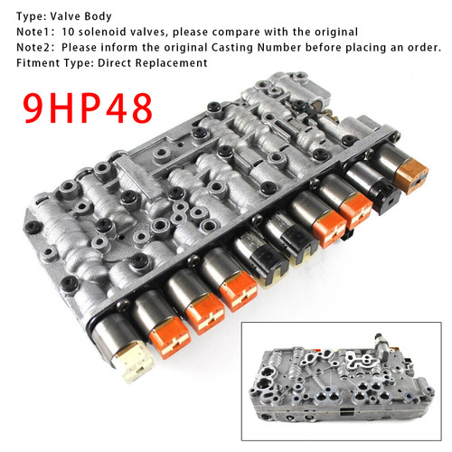 2013-2015 Chrysler Jeep Cherokee Renegade Transmission Valve Body 10 Solenoids 9HP48 Generic