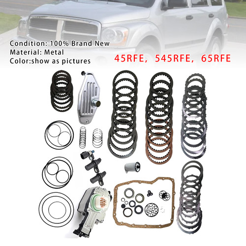 2006-2017 Dodge Durango 5.7L  Dakota 4.7L Transmission Master Rebuild Kit & 4WD Filter Friction Steel 45RFE 545RFE 65RFE Generic