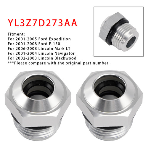 2002-2003 Lincoln Blackwood 2PCS Transmission Cooler Oil Tube Connector YL3Z7D273AA Generic