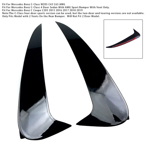2014-2019  Benz C Class W205 C43 C63 Rear Air Vent Cover Gloss Black Generic