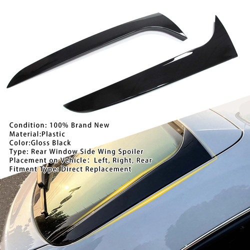 2009-2016 Audi A4 B8 Allroad Avant Pair Rear Window Side Wing Spoiler Gloss Black Generic