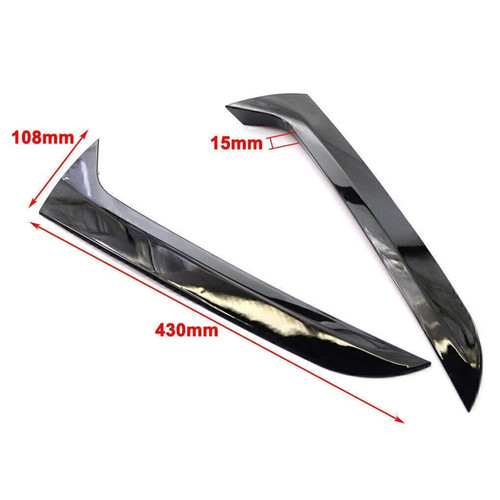 2007-2016 VW Tiguan MK1 Pair Rear Window Side Wing Spoiler Gloss Black Generic