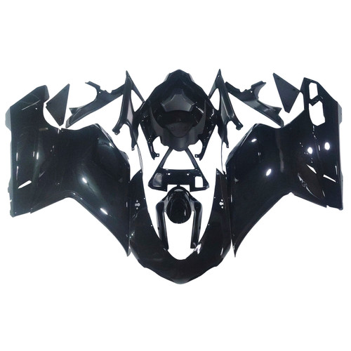 2007-2011 Ducati 1098 1198 848 Amotopart Fairings Black 1198 Racing Customs Fairing
