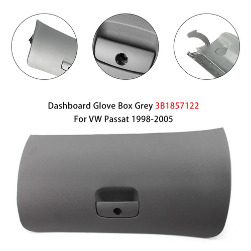 1998-2005 VW Passat Dashboard Glove Box Grey 3B1857122 Grey Generic