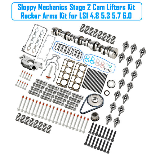 LS1 4.8 5.3 5.7 6.0 Sloppy Mechanics Stage 2 Cam Lifters Kit Rocker Arms Kit Generic