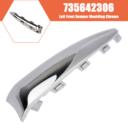 2015-2020 FIAT 500 (312) LOUNGE Left Front Bumper Moulding Chrome 735642306 Generic