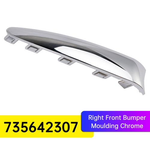 2015-2020 FIAT 500 (312) LOUNGE Right Front Bumper Moulding Chrome 735642307 Generic