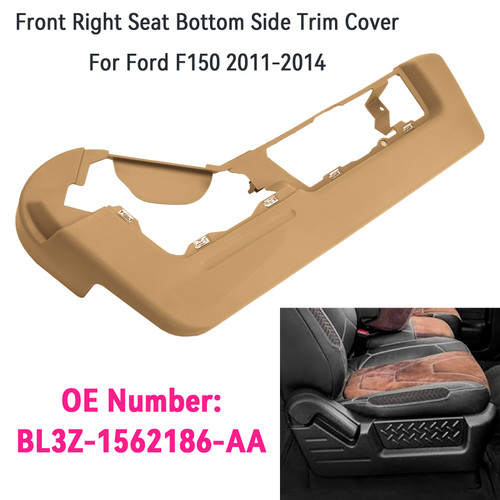 2011-2014 Ford F150 Front Right Seat Bottom Side Trim Cover BL3Z-1562186-AA Beige Generic