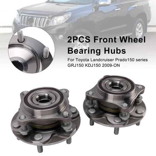 2009-ON Toyota Landcruiser Prado150 series GRJ150 KDJ150 2PCS Front Wheel Bearing Hubs WHX2042603AC Generic