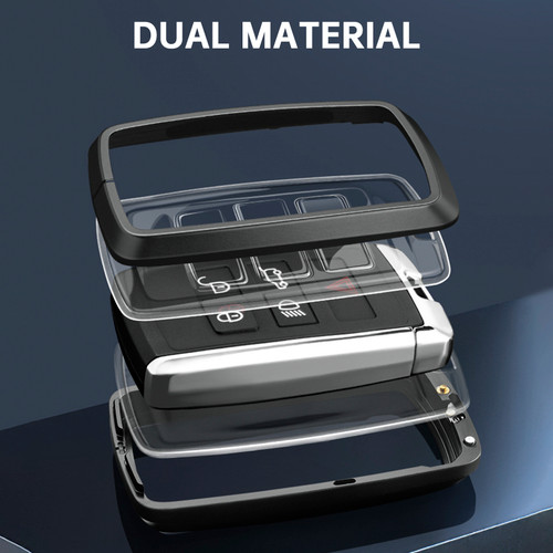 Land Rover Range Rover Sport Alloy Aluminum TPU Soft Film Car Key Black Case Cover Generic