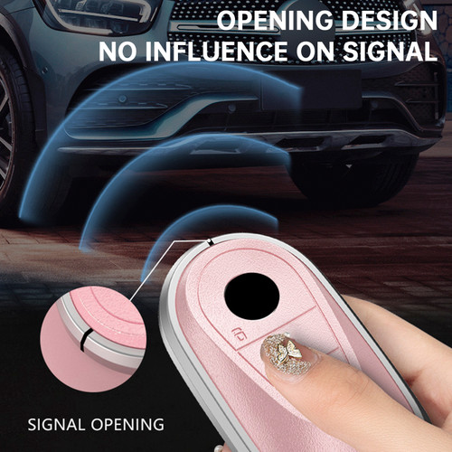 Benz GLC GLK CLS GLA CLA AMG Alloy Aluminum TPU Car Key Black Case Cover Generic