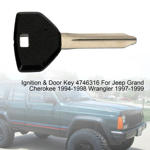1997-1999 JEEP WRANGLER Ignition & Door Key 4746316 Generic