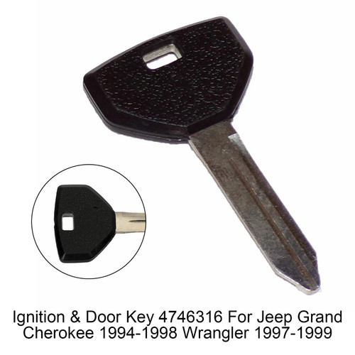 1997-1999 JEEP WRANGLER Ignition & Door Key 4746316 Generic