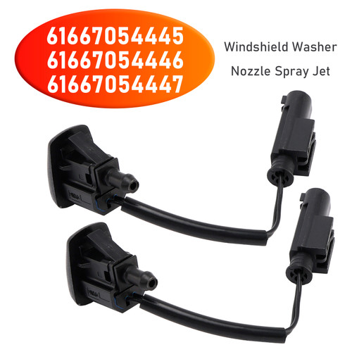 BMW E63 E64 645Ci 650i 2pcs Windshield Washer Nozzle Spray Jet 61667054445 Generic