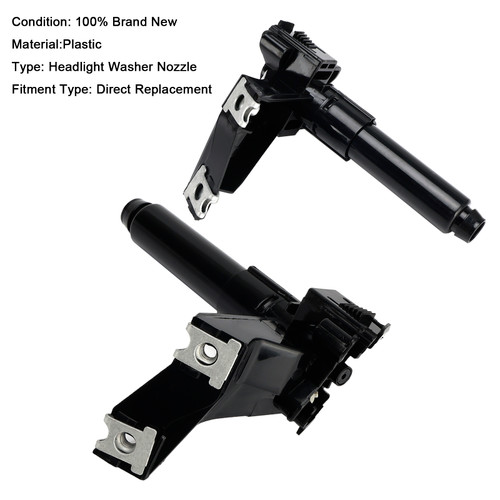 2016-2018 Mitsubishi Outlander 1 Pair Front Headlight Spray Washer Nozzle 8264A309 8264A310 Generic
