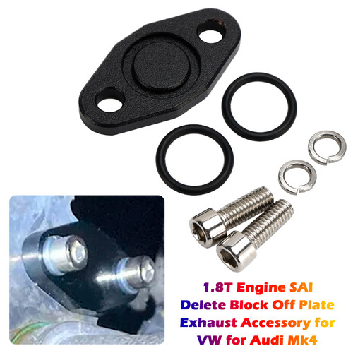 1998-2006 Audi Mk4 TT B5 B6 1.8T Engine SAI Delete Block Off Plate Exhaust Accessory Black Generic