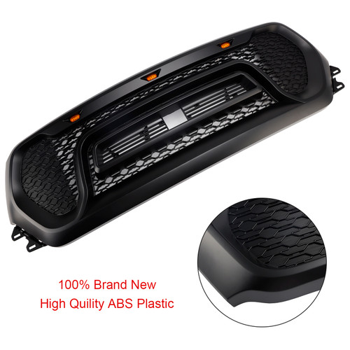 2019-2024 Dodge Ram 1500 Front Honeycomb Upper Hood Grille Black Generic