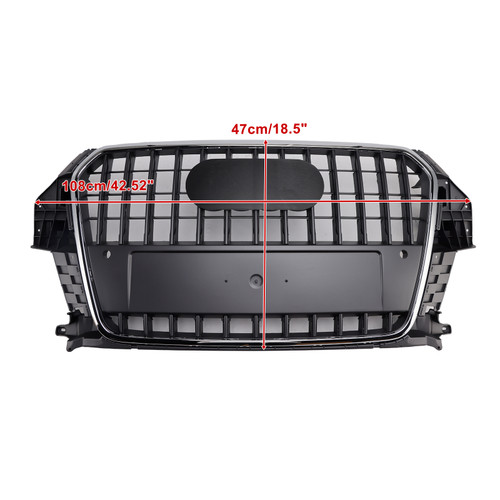 2011-2015 Audi Q3/ Q3 S-line Front Mesh Grille Gray Chrome Generic
