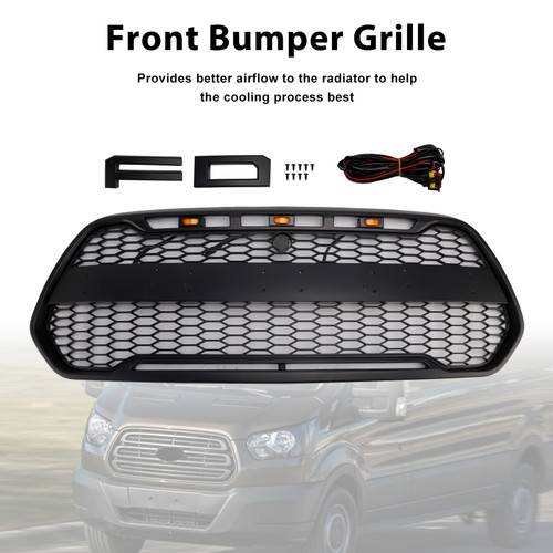 2015-2019 Ford Transit 150 250 350 350H Front Bumper Grille Matte Black Generic