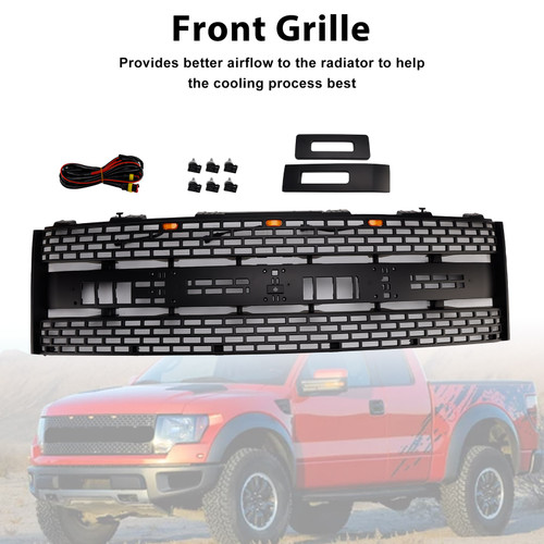2010-2014 Ford F150 RAPTOR Front Bumper Grille CL3Z8200DA Black Generic
