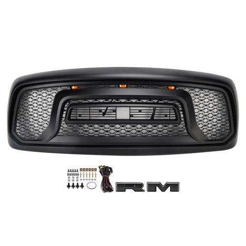 2002-2005 Dodge RAM 1500 2500 3500 Front Bumper Grille Rebel Style Generic