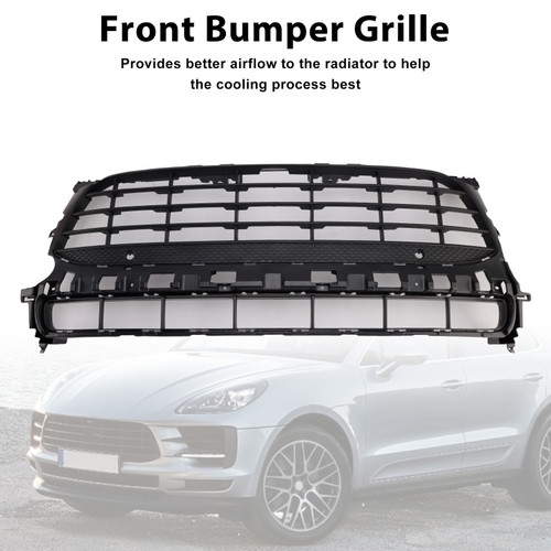 2019-2021 Porsche Macan Front Bumper Grille Black Generic