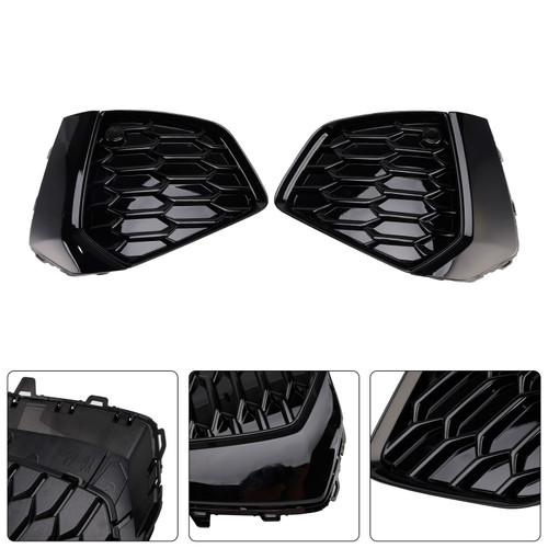 2021-2023 Audi A3 S-line S3 Front Honeycomb Fog Light Grille Black Generic