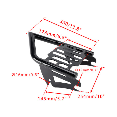 2009-2024 Electra Glide Detachable Mounting Rear Luggage Rack Carrier Generic